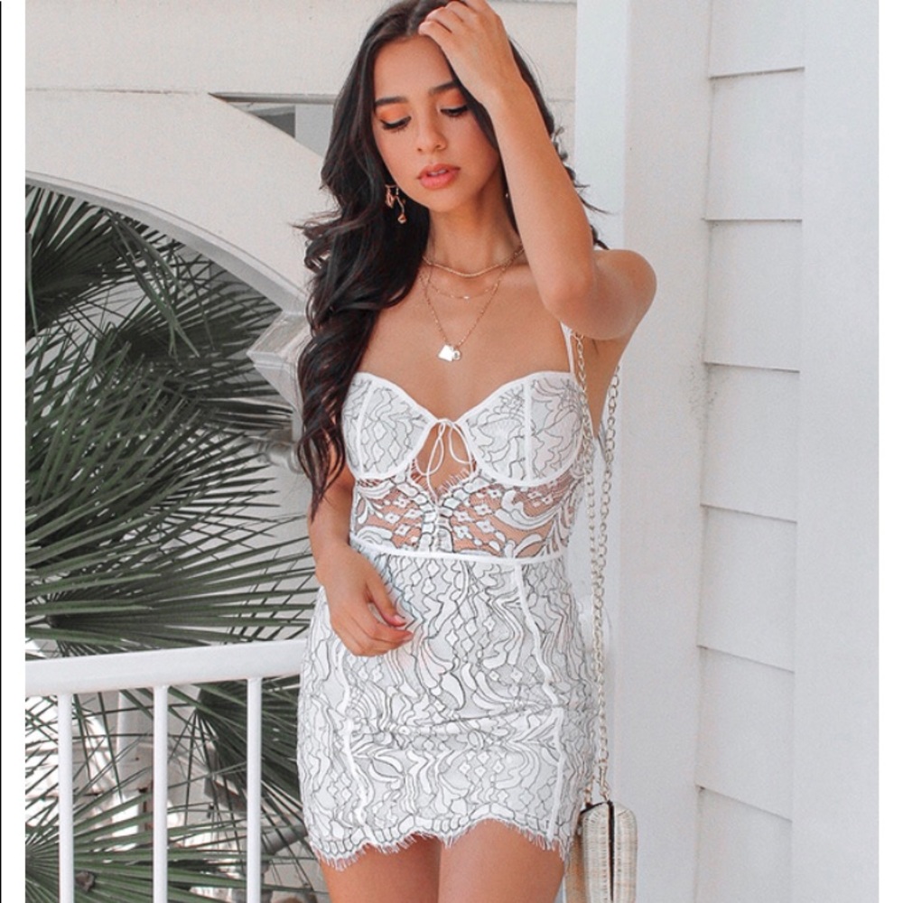 Lace mini dress